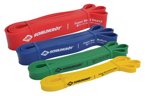 Set de 4 bandes de résistance élastiques Schildkrot Fitness Super Band