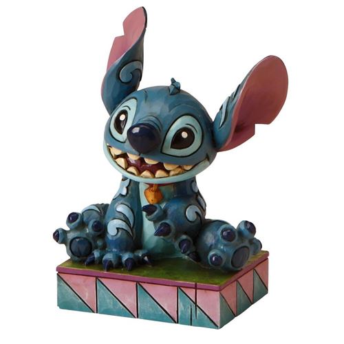 Statuette Disney Lilo & Stitch Traditions Stitch Assis et Souriant