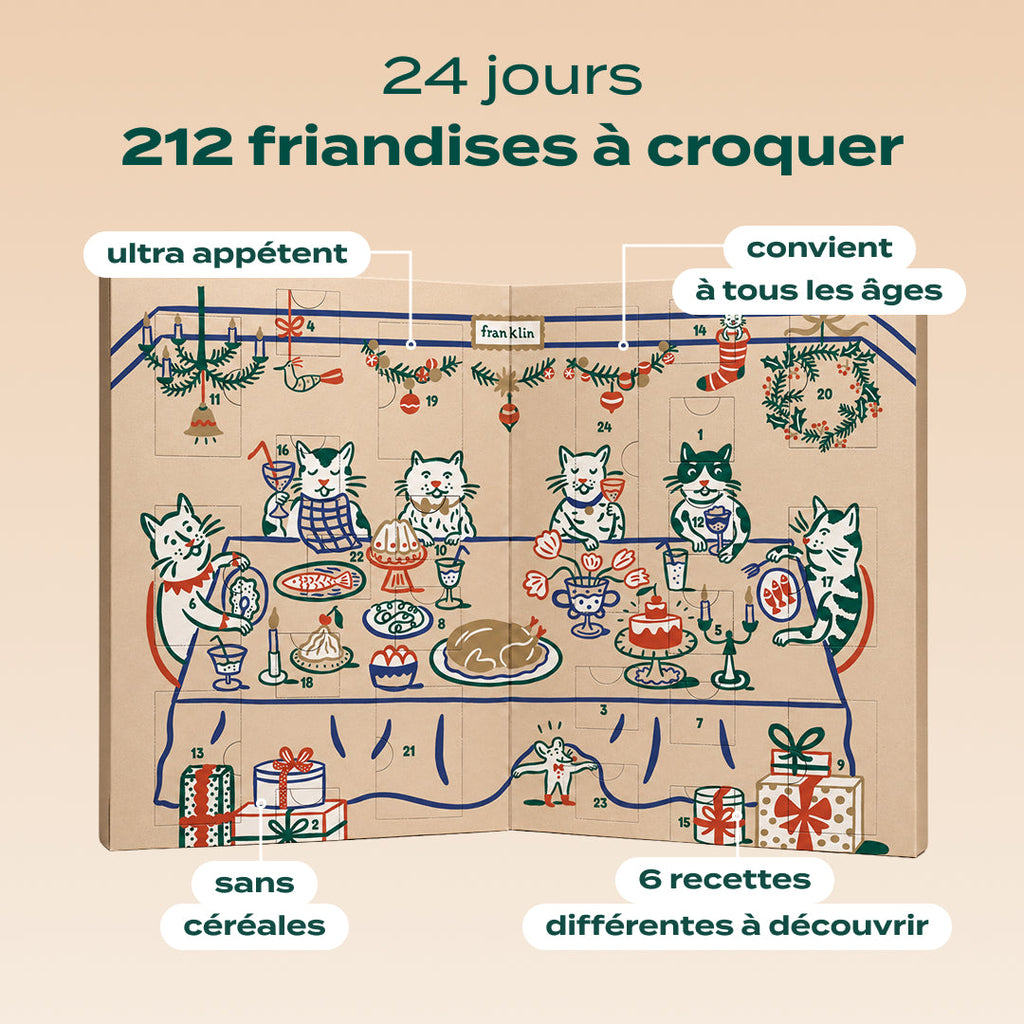 Friandises du calendrier de l'Avent Franklin pour chat