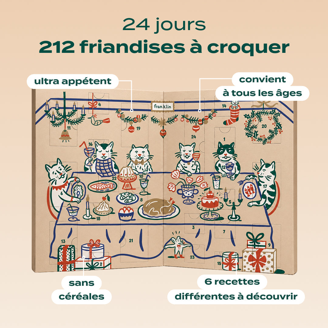 Friandises du calendrier de l'Avent Franklin pour chat