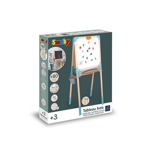 Tableau pliable Smoby en tilleul avec ardoise double face