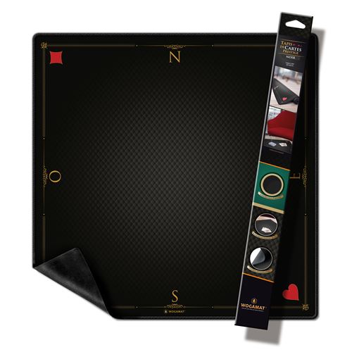 Tapis de Cartes Wogamat Prestige Format Tarot 60 x 60 cm Noir