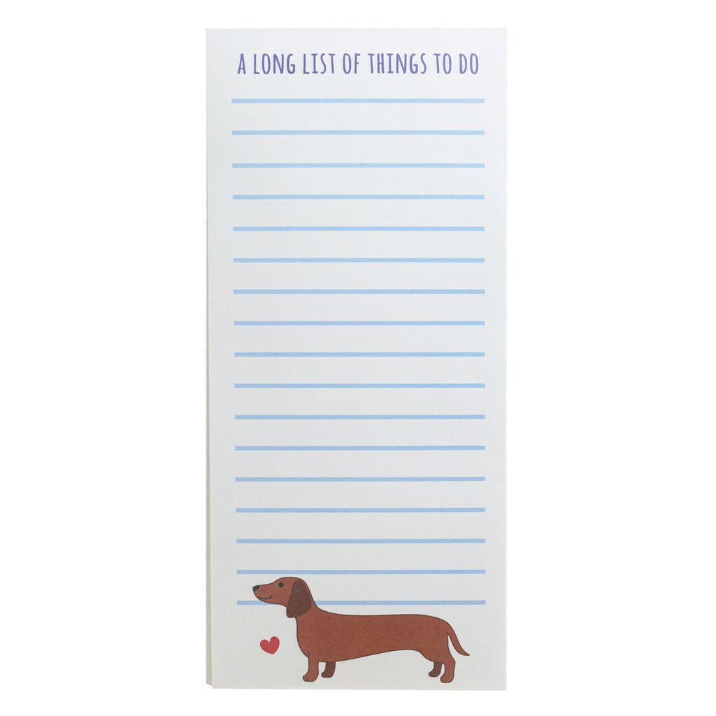 Carnet to-do list teckel au design amusant