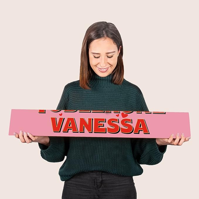 Toblerone personnalisé XXL – Le chocolat culte en version message d’amour