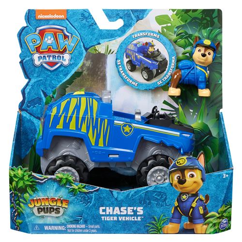 Véhicule avec figurine Paw Patrol La Pat'Patrouille Jungle Pups Modèle aléatoire