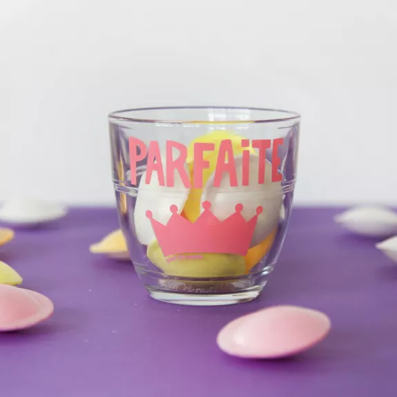 Verre Duralex Parfaite, message flatteur en détail
