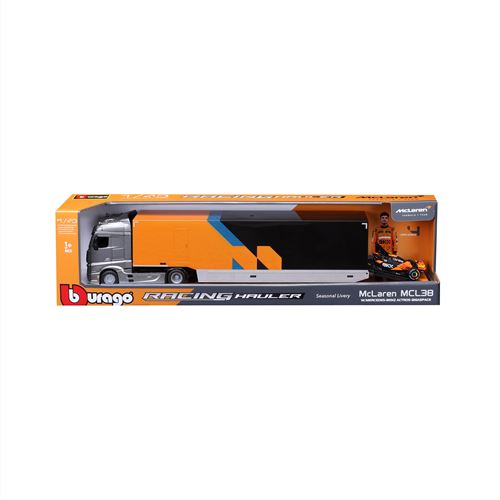 Voiture Bburago 1/13 Camion McLaren MCL38 avec Formule 1 1/43 MCL38