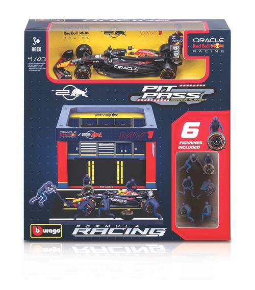 Voiture Bburago 1/43 Formule 1 Pit Stop Red Bull #Verstappen