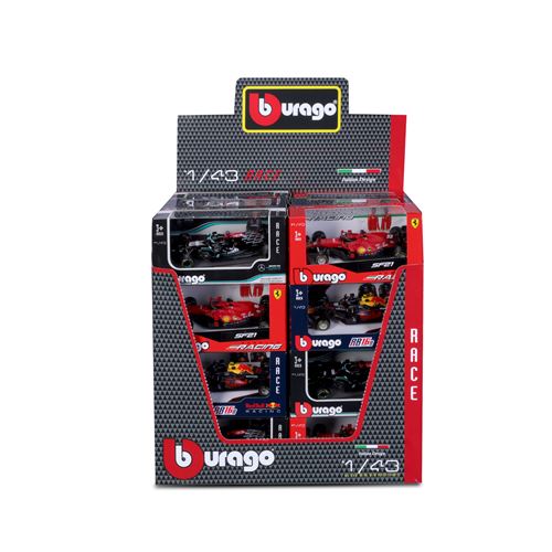 Voiture Bburago 1/43 Racing 10 pilotes Modèle aléatoire