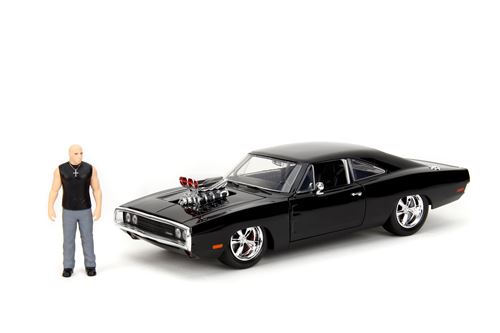 Voiture Jada 1:24 Dodge Charger with Dom Toeretto Figure Black FF 1970