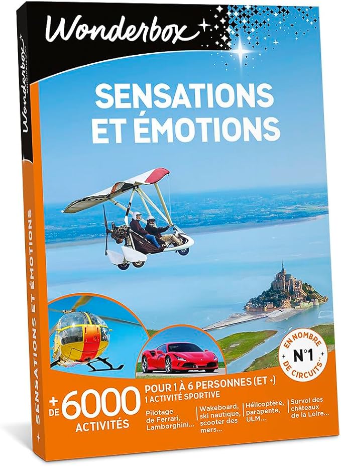 Coffret cadeau Sensations & Émotions pour faire le plein d’adrénaline - Wonderbox