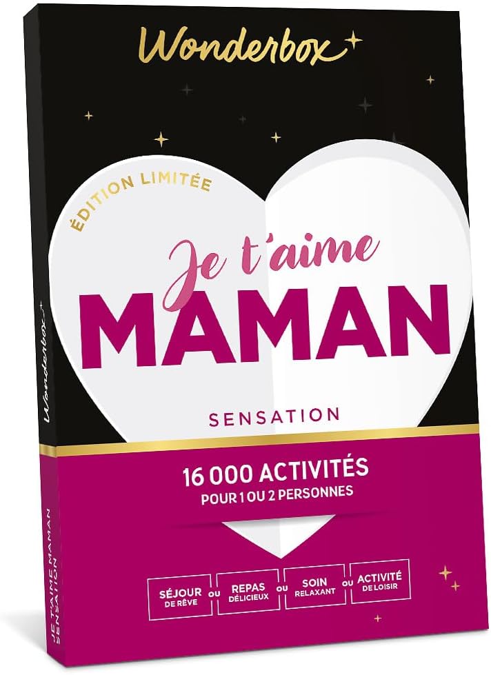 Coffret cadeau Je t’aime Maman Sensation – Inoubliable pour faire plaisir Wonderbox