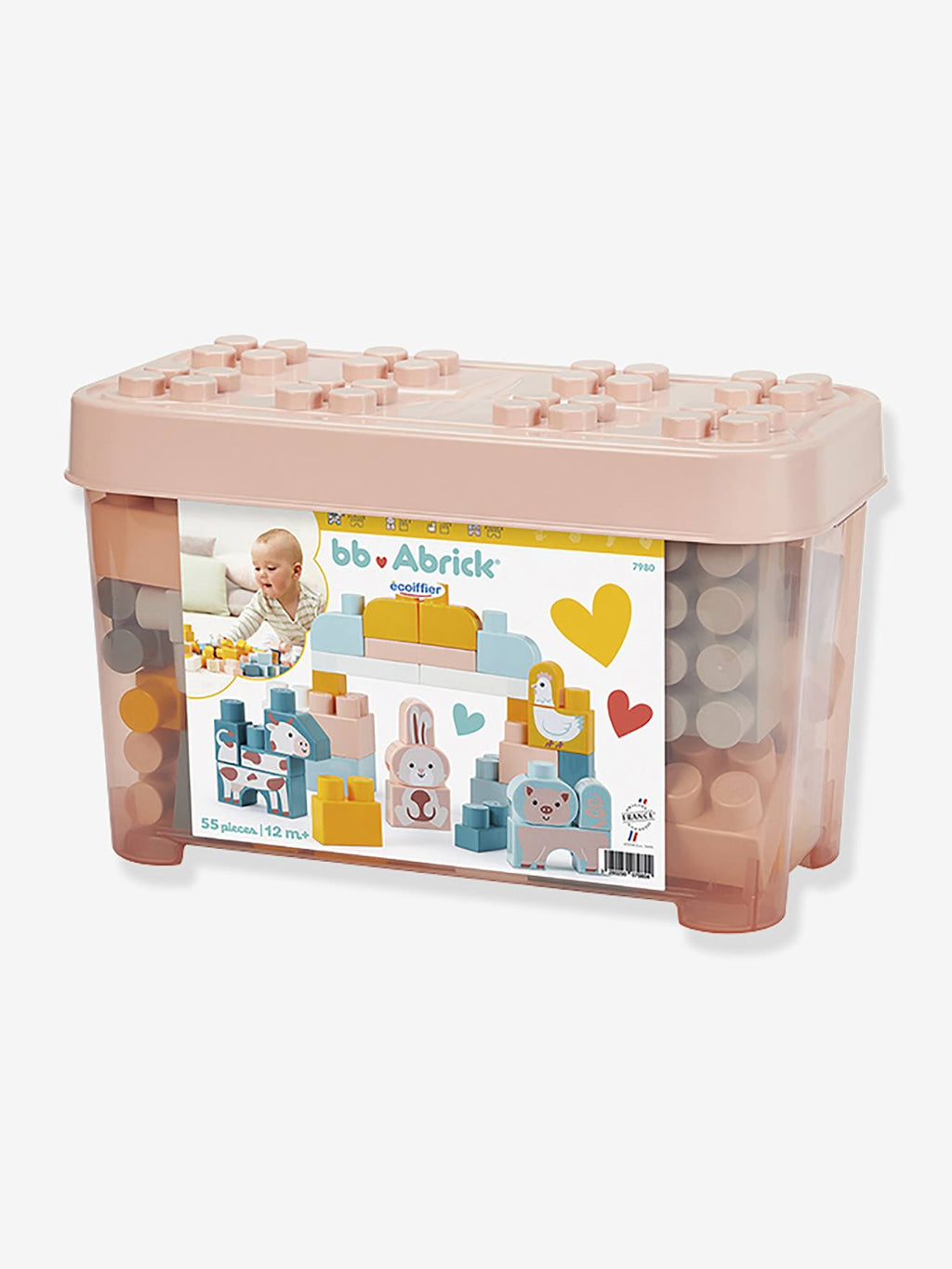 Abrick baril de briques ferme 55 pièces multicolore