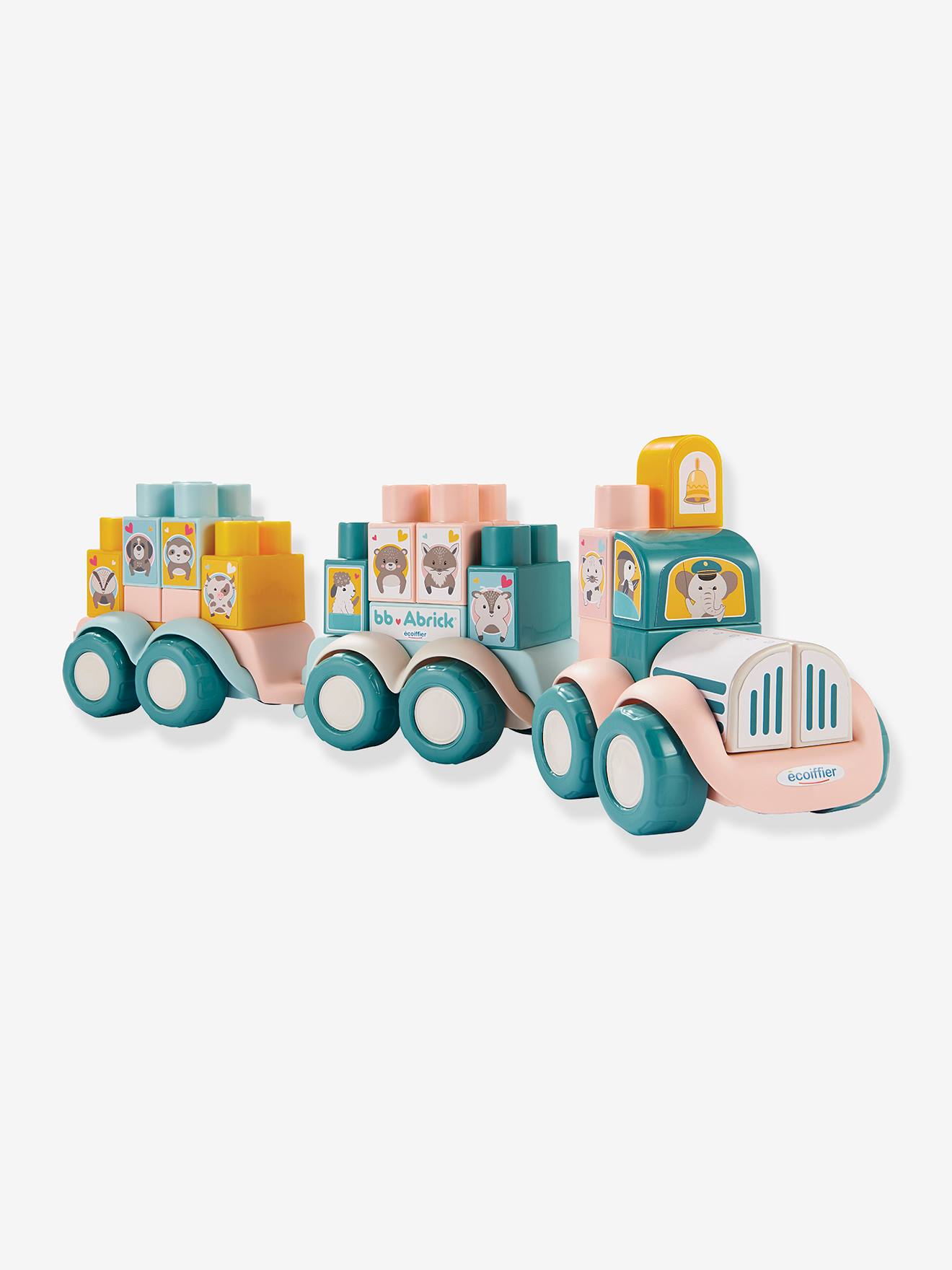 Abrick - train des animaux multicolore