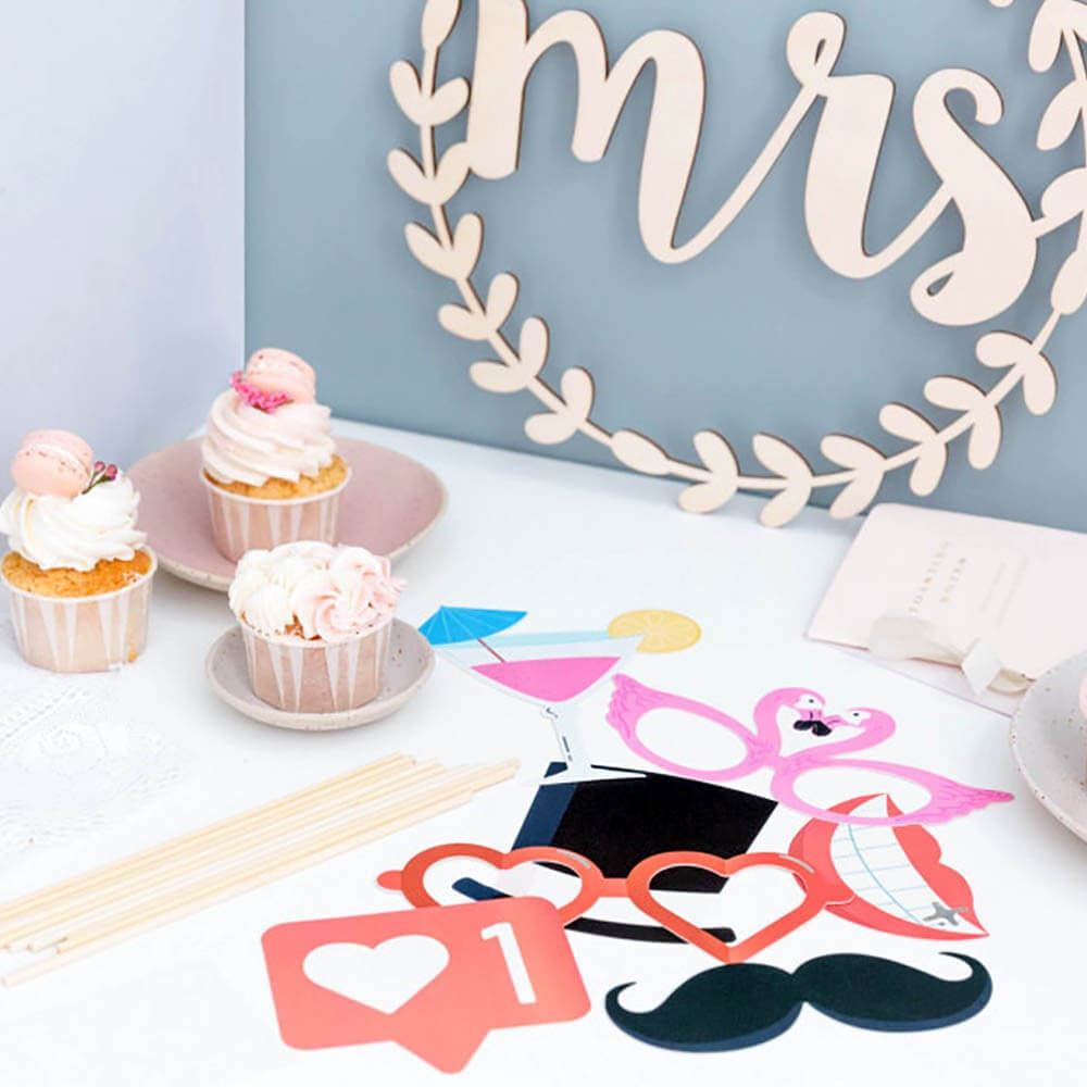 Accessoires pour Photocall de Mariage (x20) - Articles de Fête Mr Wonderful