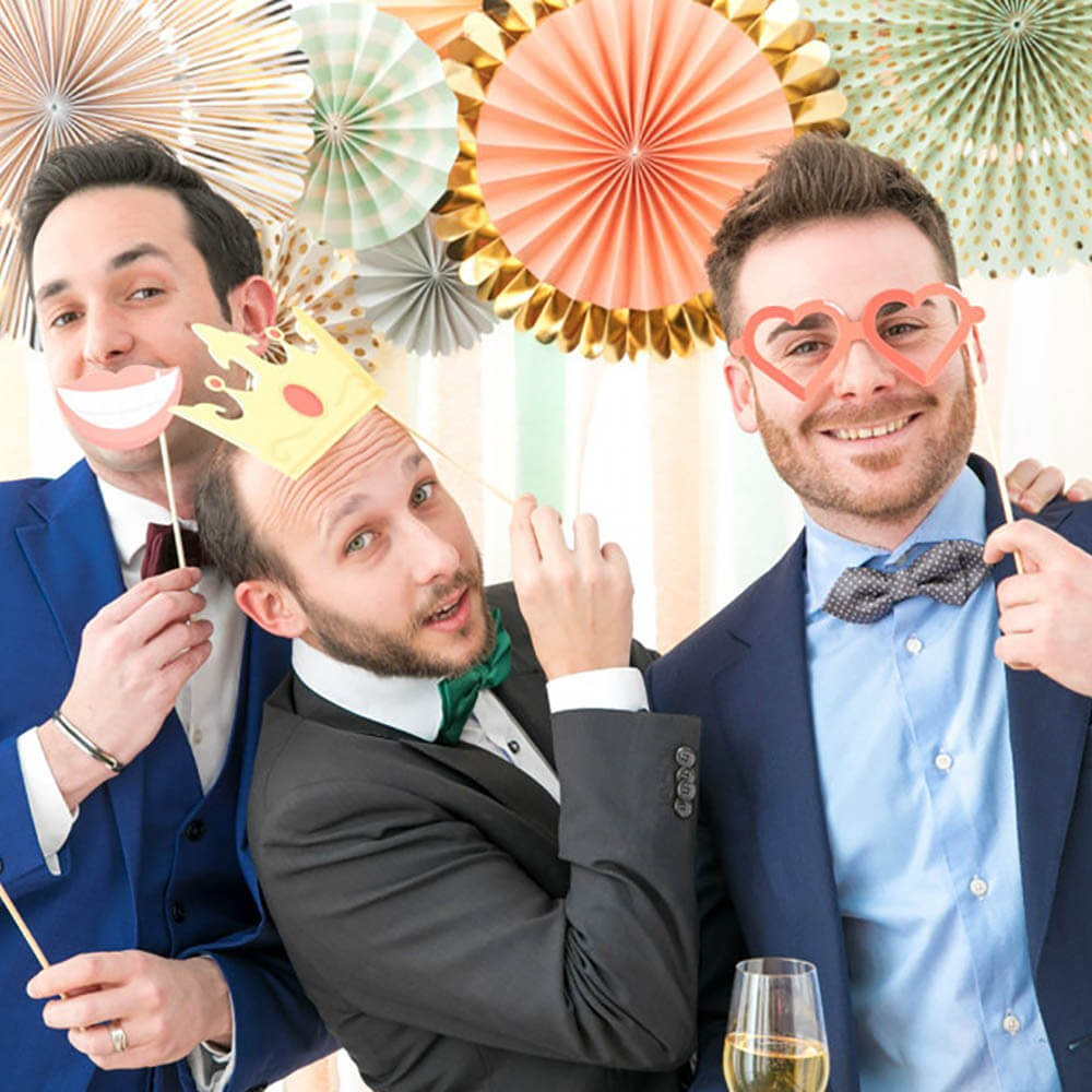 Accessoires pour Photocall de Mariage (x20) - Articles de Fête Mr Wonderful