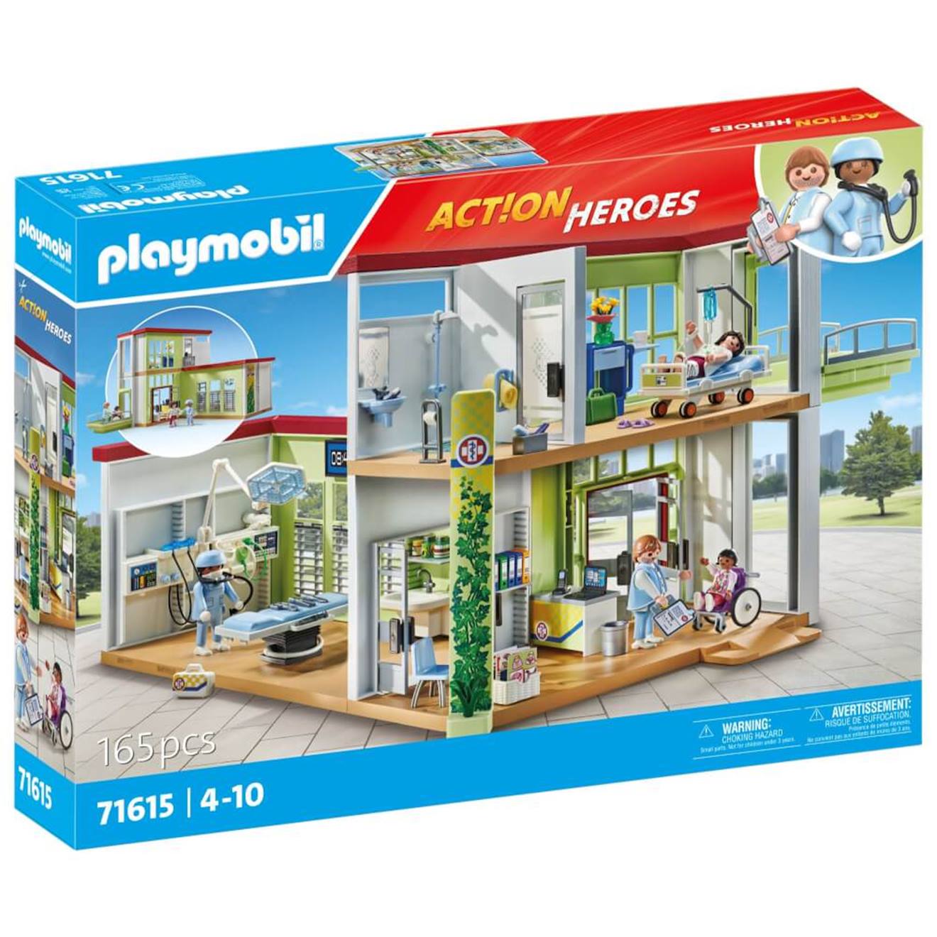 Action heroes hôpital aménagé 71615 multicolore