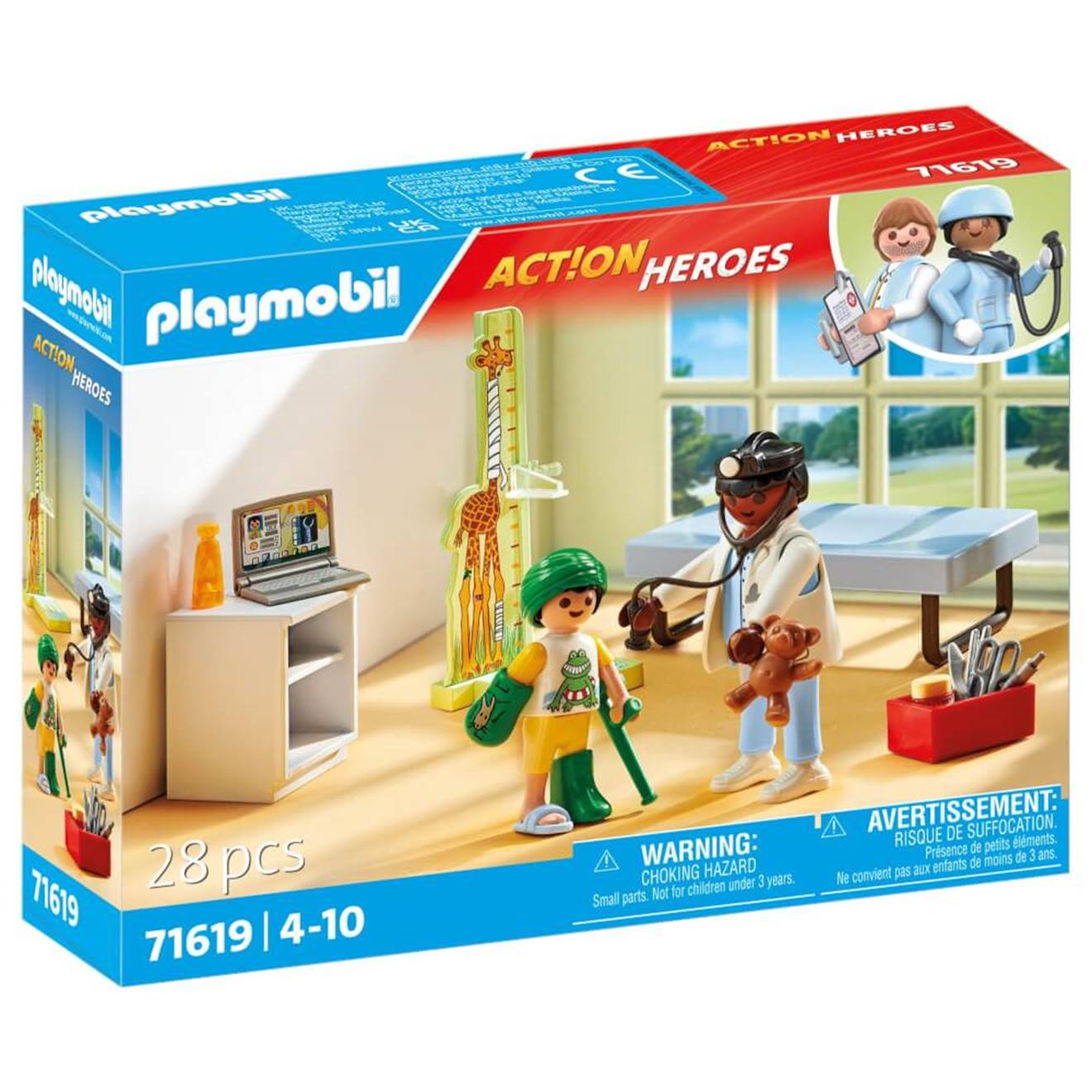 Action heroes pédiatre avec enfant 71619 multicolore
