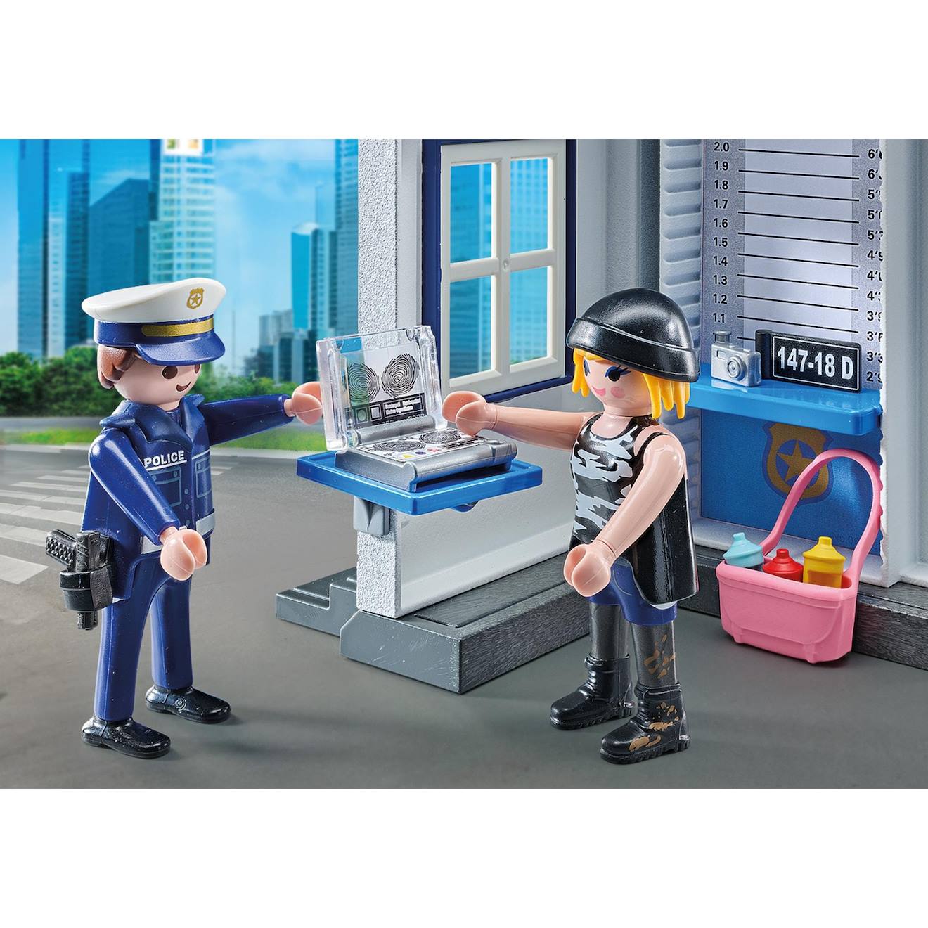 Action heroes salle d'interrogatoire police, relevé d'empreintes 71733 multicolore