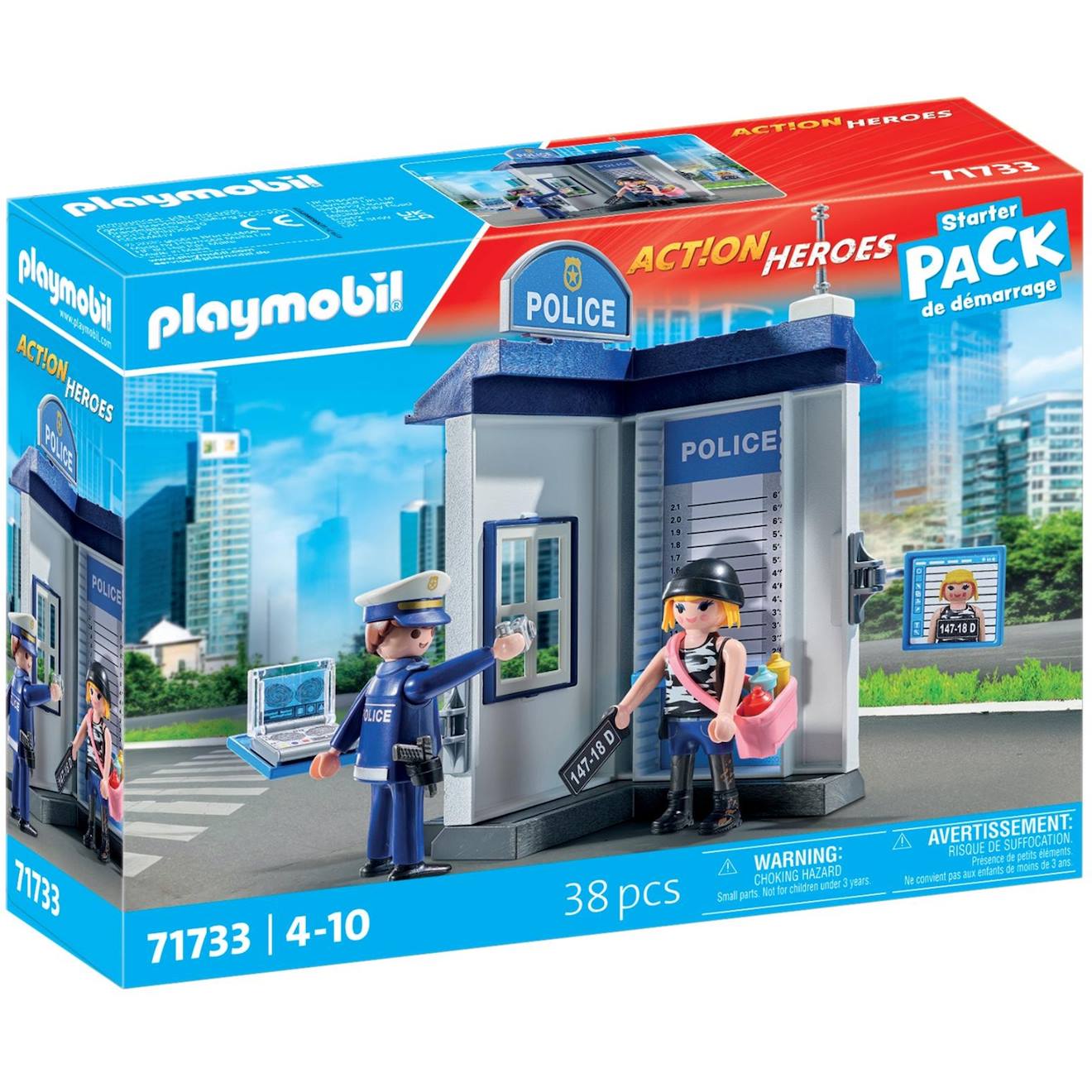 Action heroes salle d'interrogatoire police, relevé d'empreintes 71733 multicolore