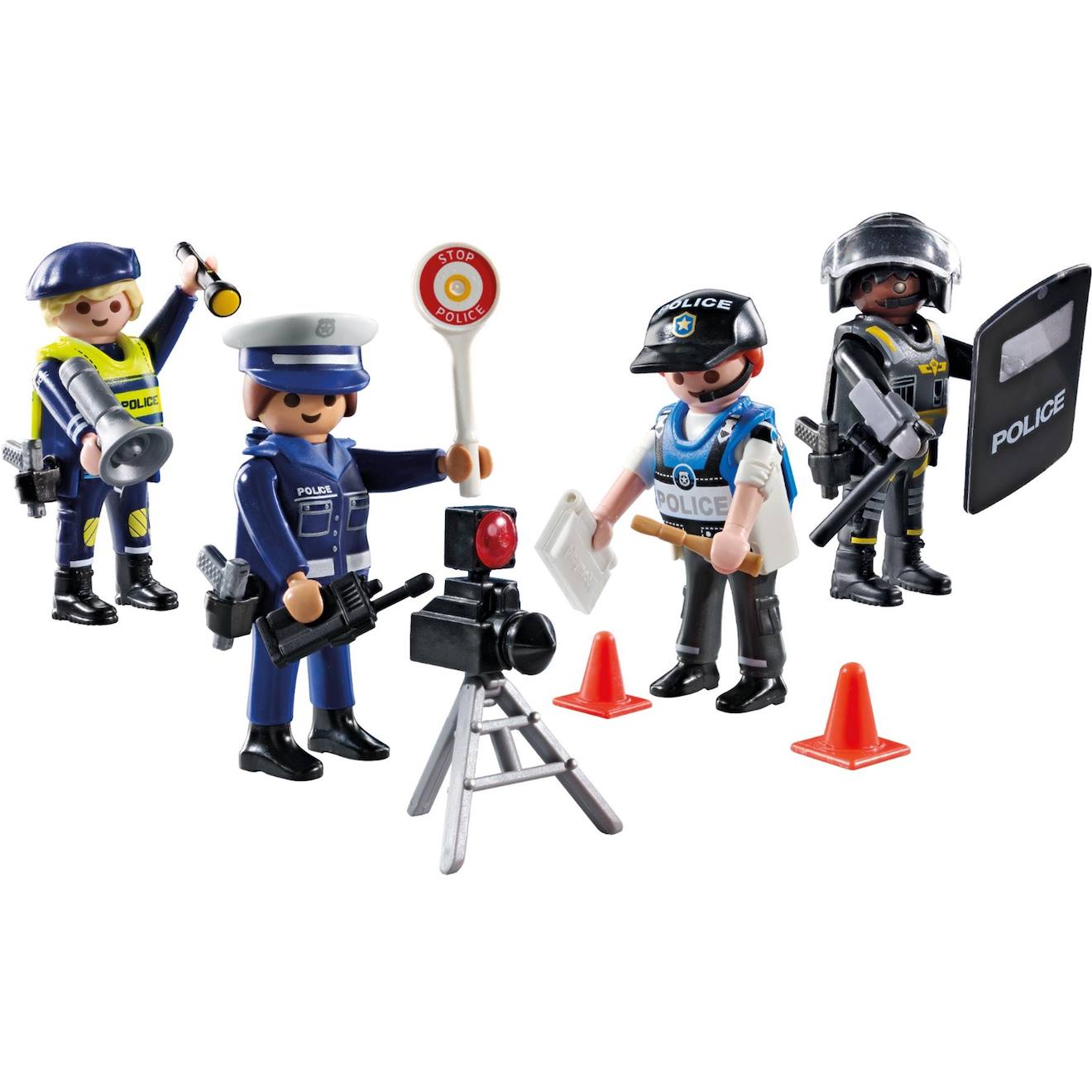 Action heroes set métiers de la police : 4 policiers différents 71730 multicolore