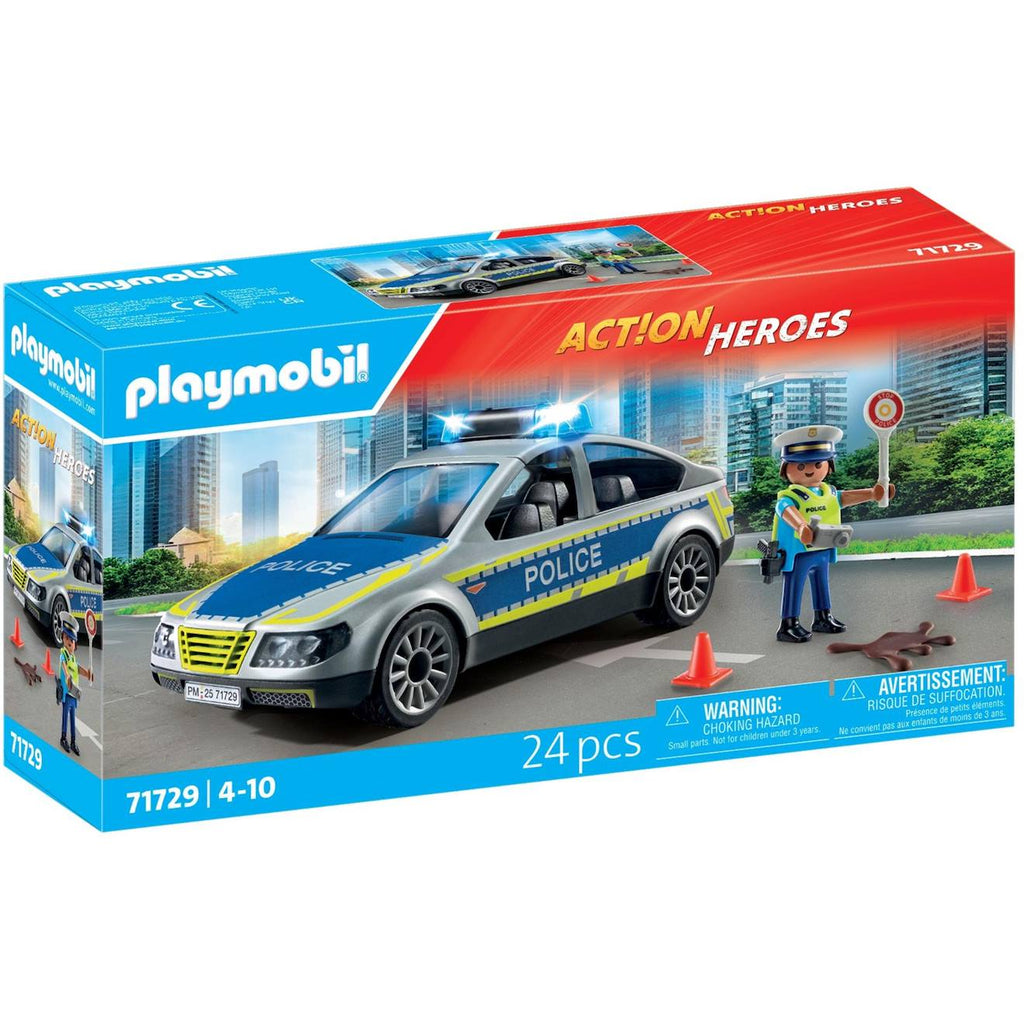 Action heroes voiture de police avec sirène et gyrophare 71729 multicolor
