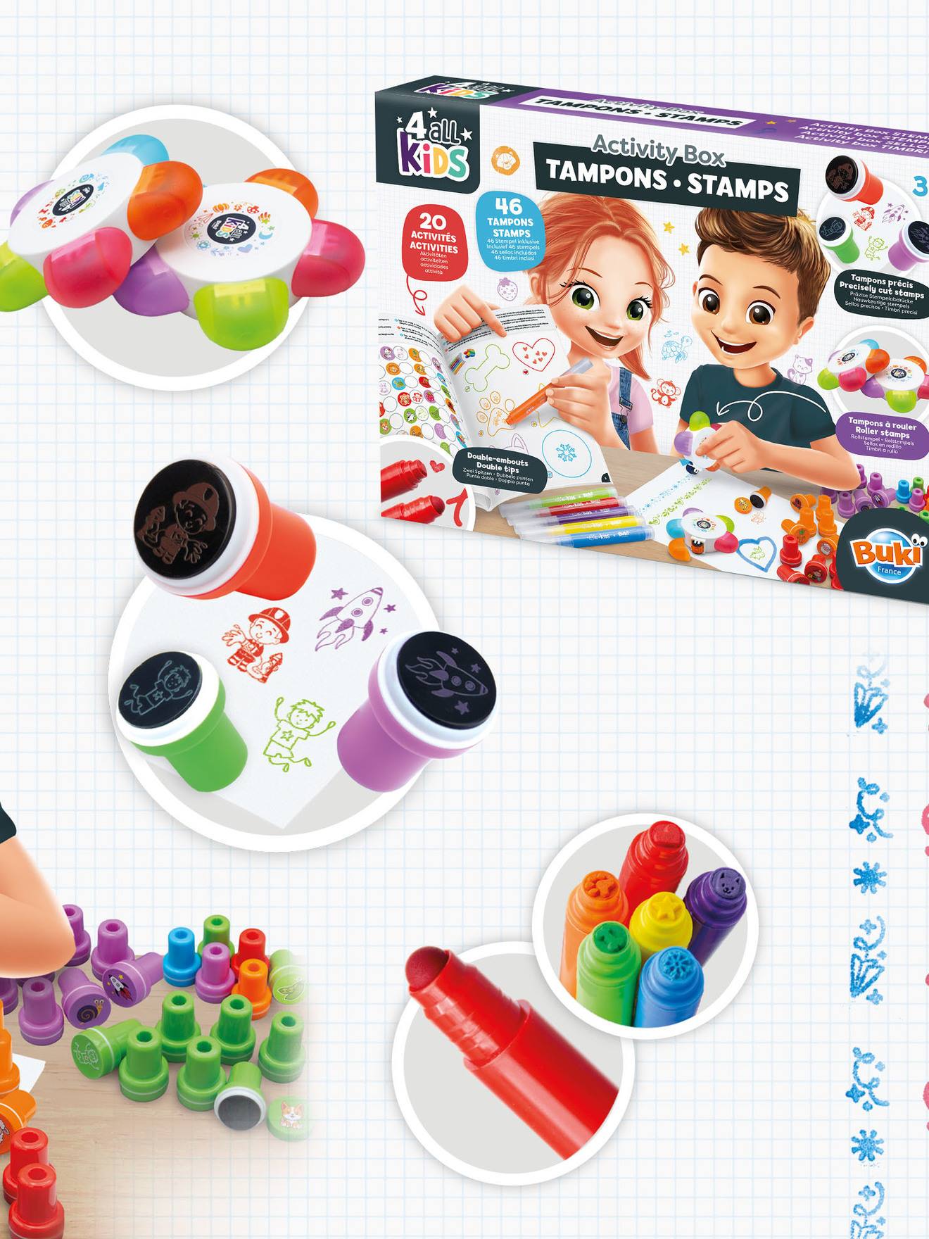 Activity box tampons blanc