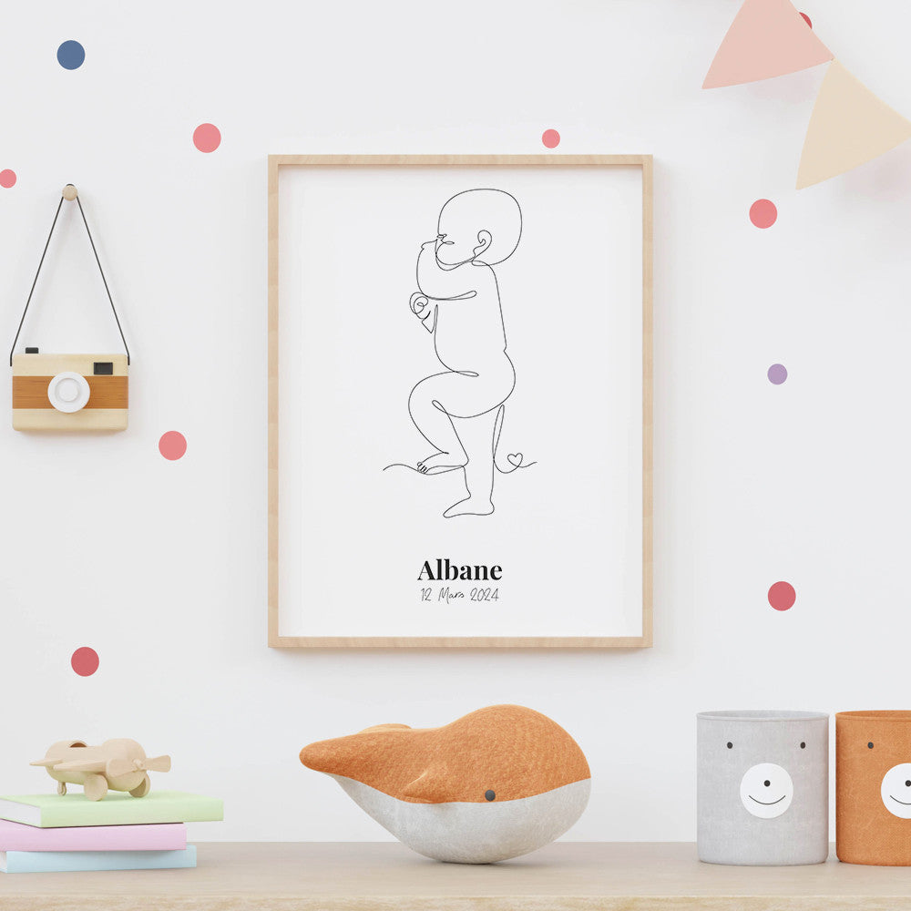 Affiche Bébé à Personnaliser Sans - Affiche Personnalisée