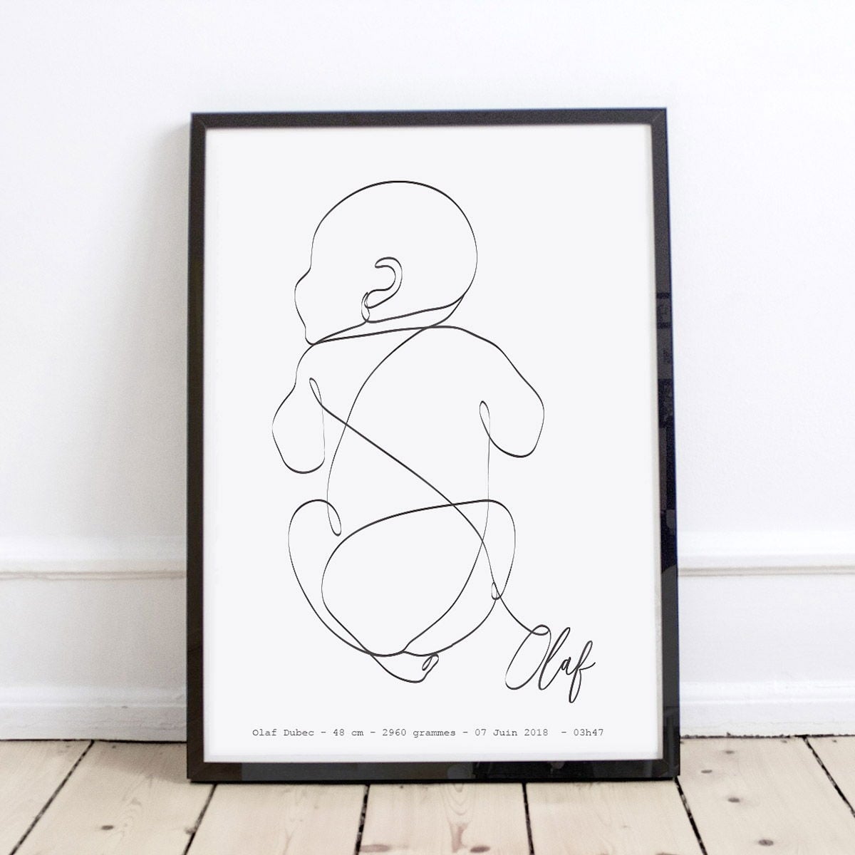 Affiche bébé personnalisée Minoe