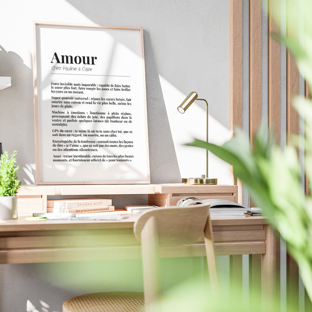 Affiche Définition Amour à Personnaliser Sans - Affiche Personnalisée
