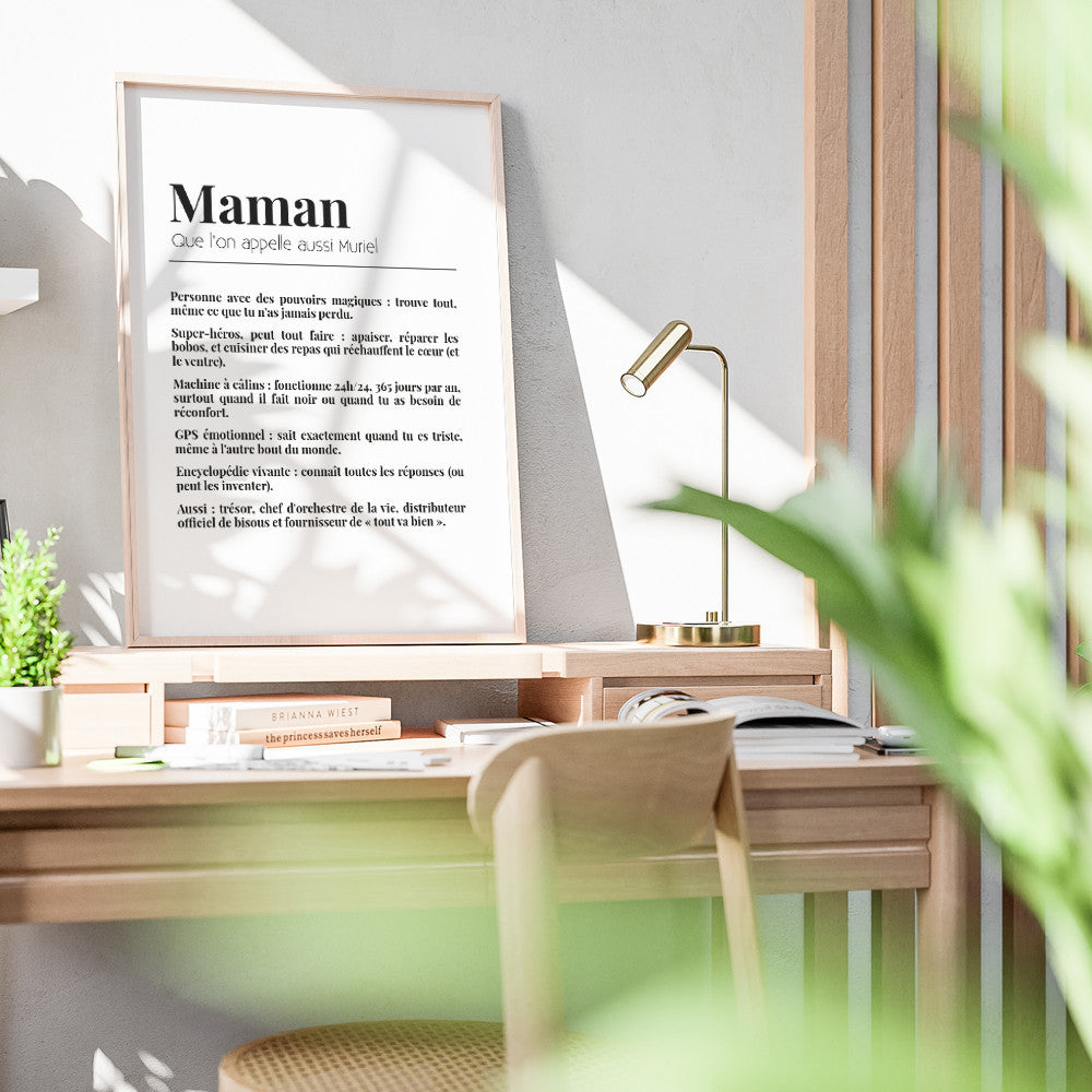 Affiche Définition Maman à Personnaliser Sans - Affiche Personnalisée