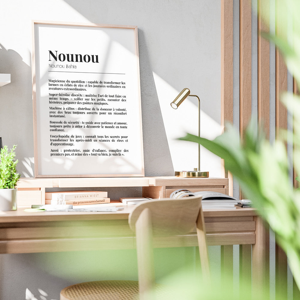 Affiche Définition Nounou à Personnaliser Sans - Affiche Personnalisée