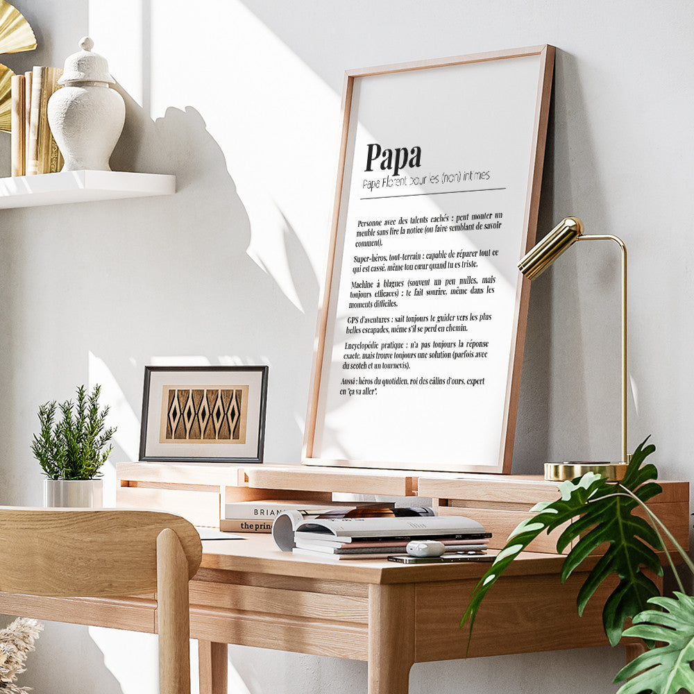 Affiche Définition Papa à Personnaliser Sans - Affiche Personnalisée