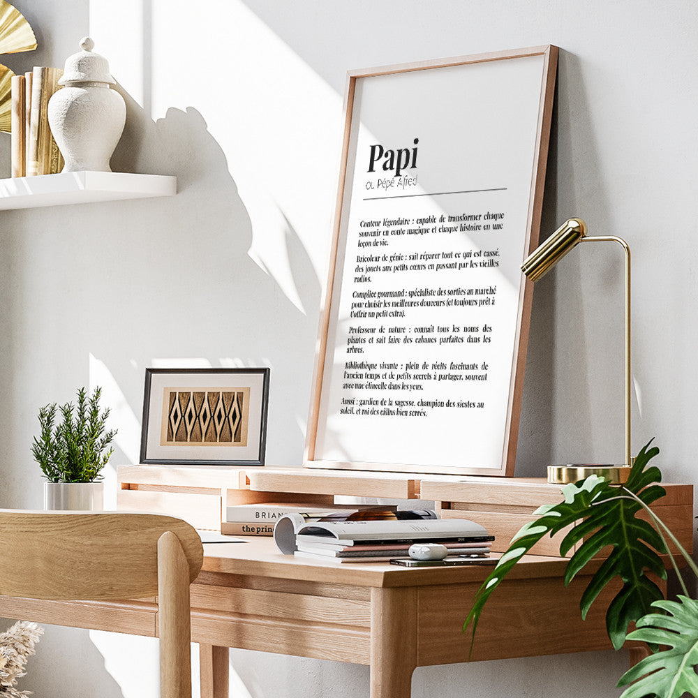 Affiche Définition Papi à Personnaliser Sans - Affiche Personnalisée