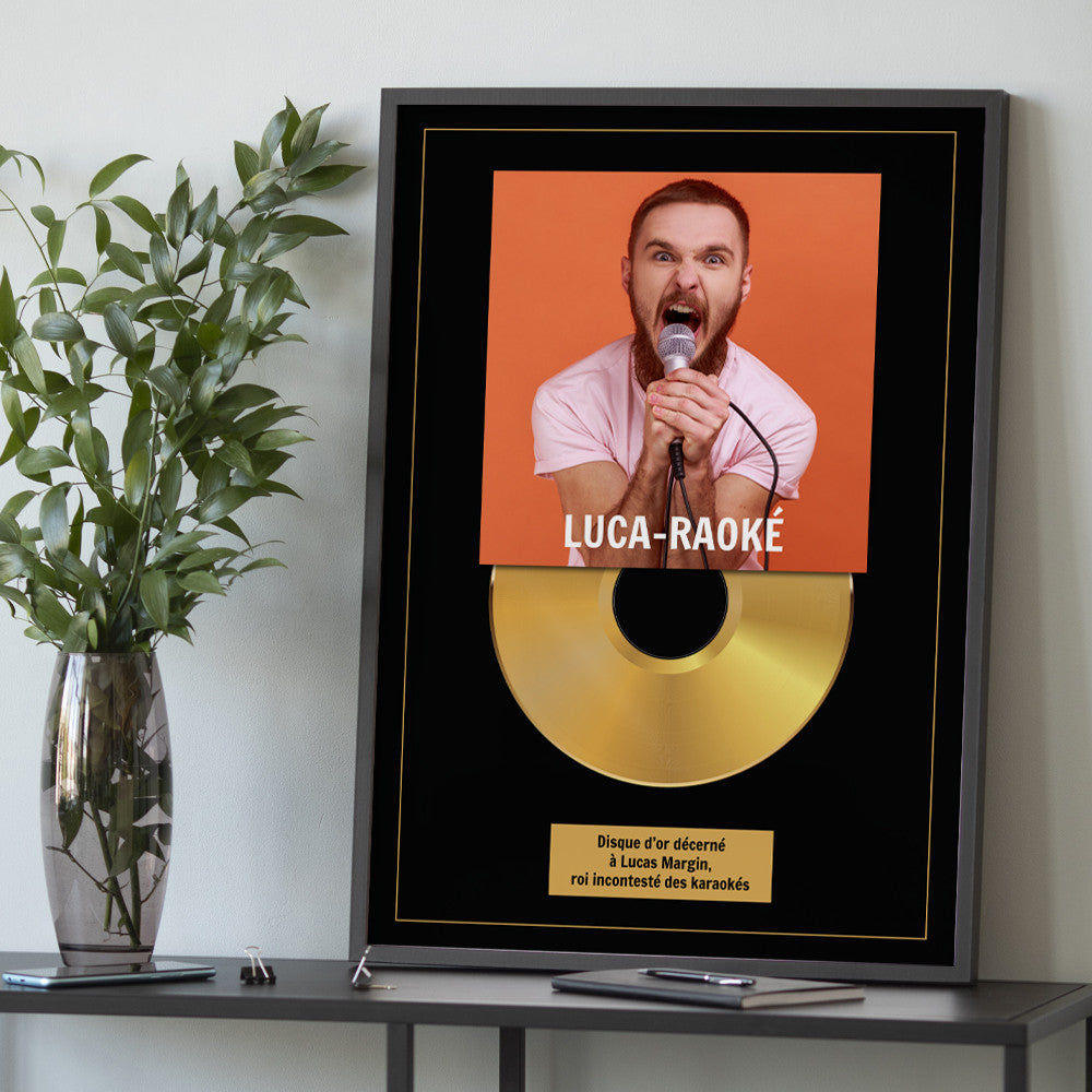Affiche Disque d'Or à Personnaliser Sans - Affiche Personnalisée