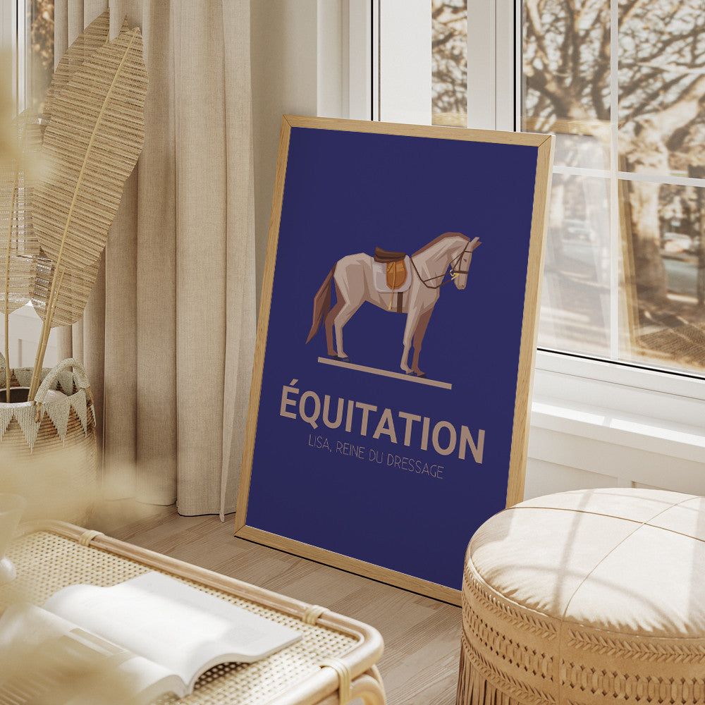 Affiche Equitation à Personnaliser Sans - Affiche Personnalisée