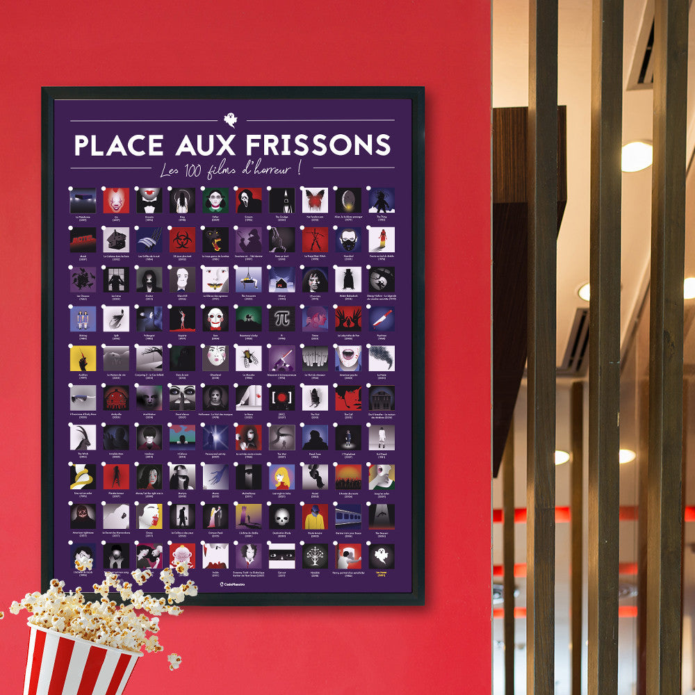 Affiche 100 Films d'Horreur à voir dans sa Vie à Personnaliser Sans - Affiche Personnalisée