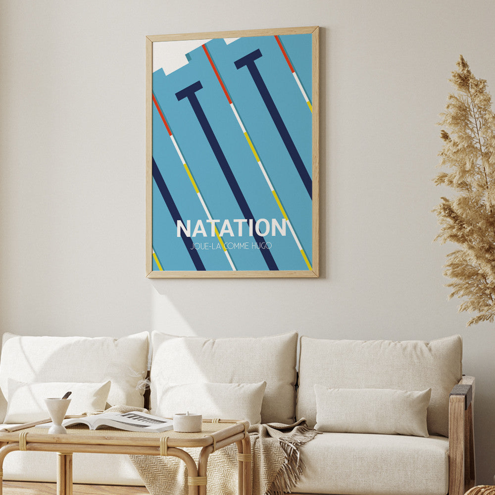 Affiche Natation à Personnaliser Sans - Affiche Personnalisée