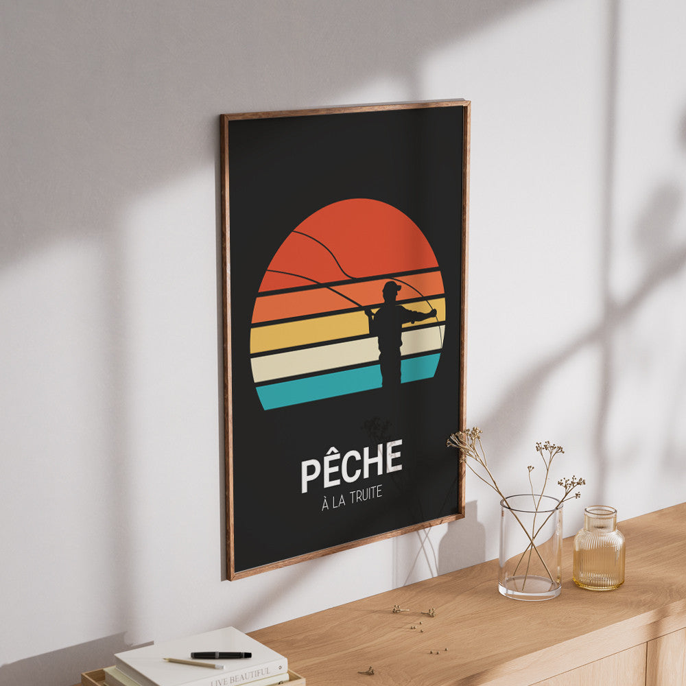 Affiche Pêche à Personnaliser Sans - Affiche Personnalisée