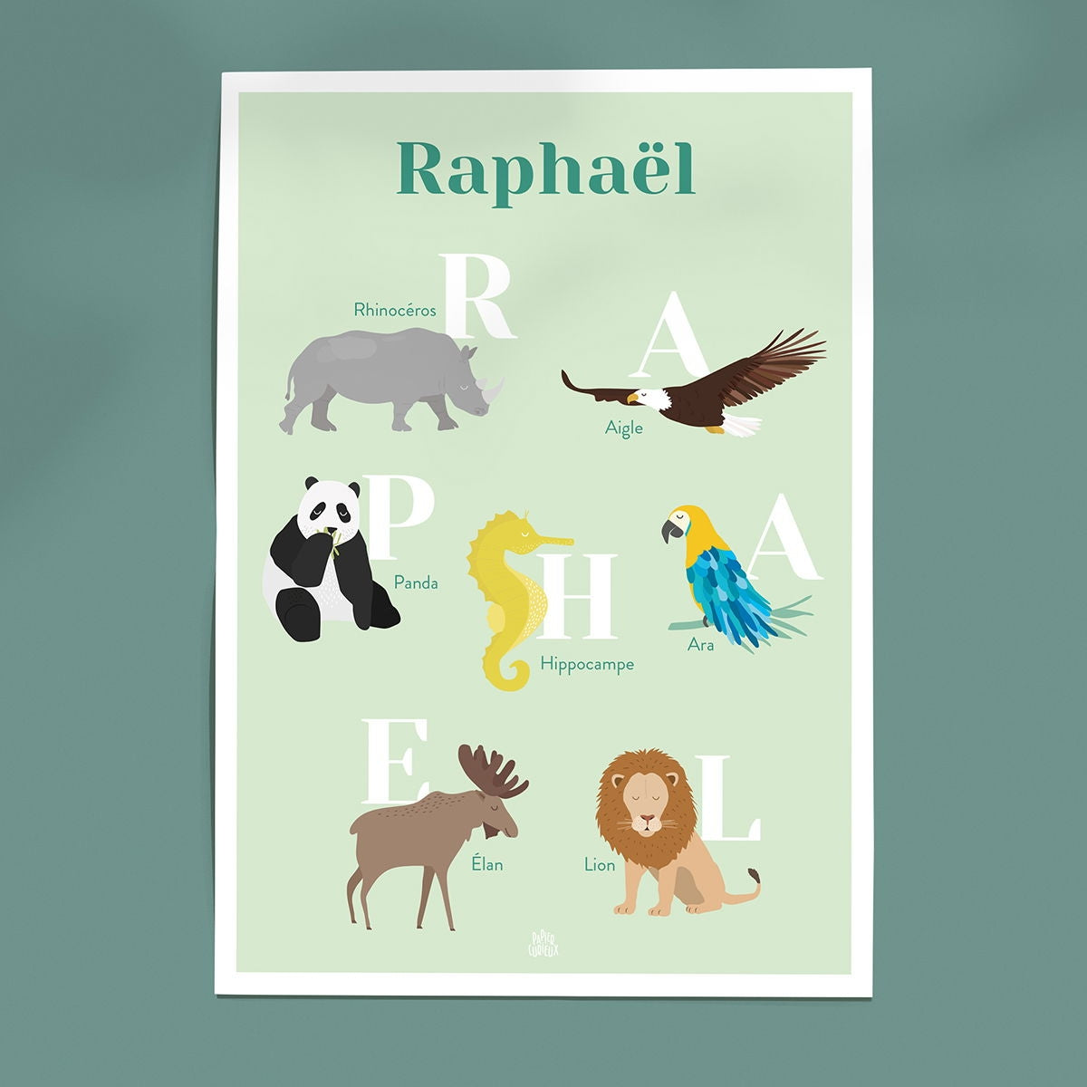 Affiche Abécédaire Animaux Personnalisable