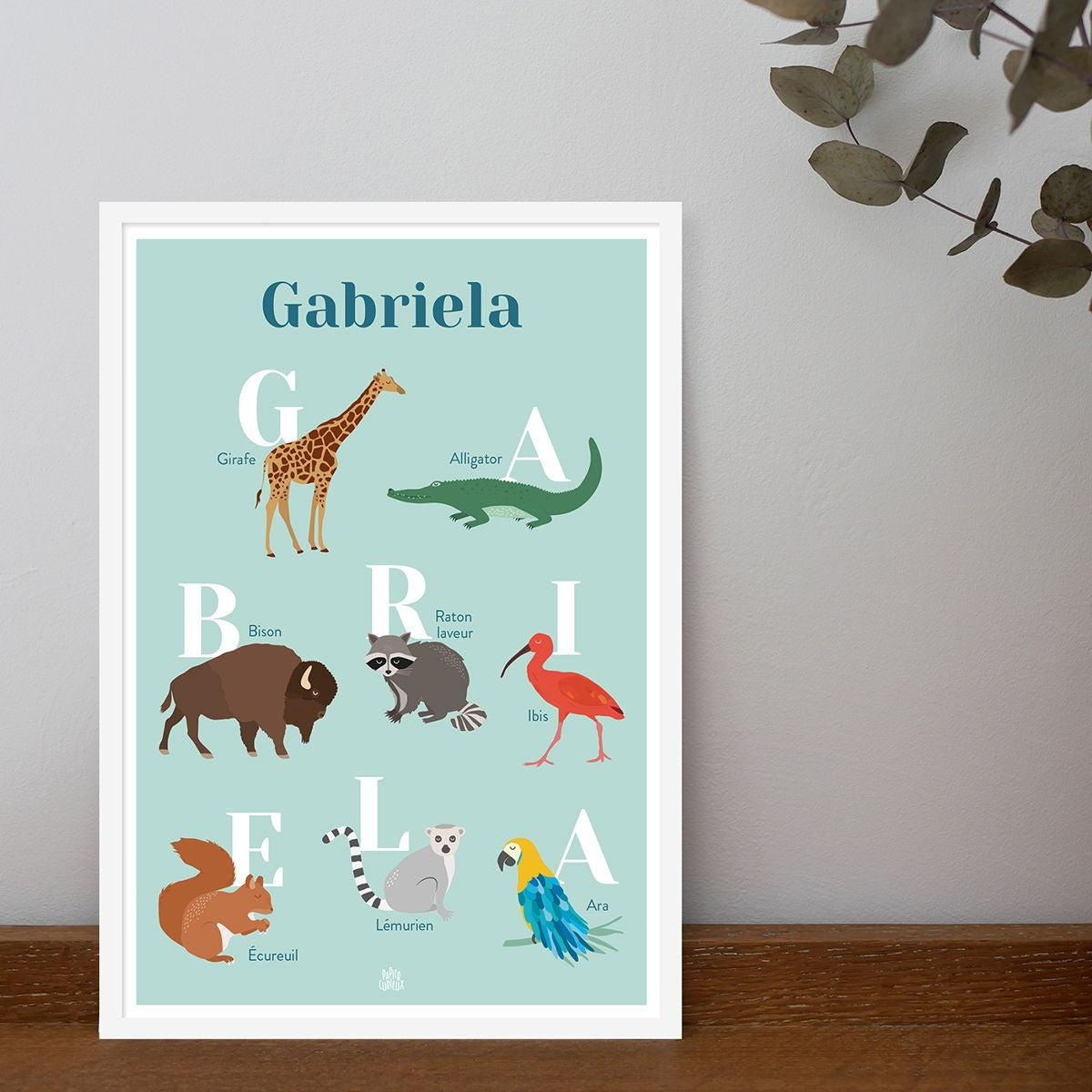 Affiche Abécédaire Animaux Personnalisable