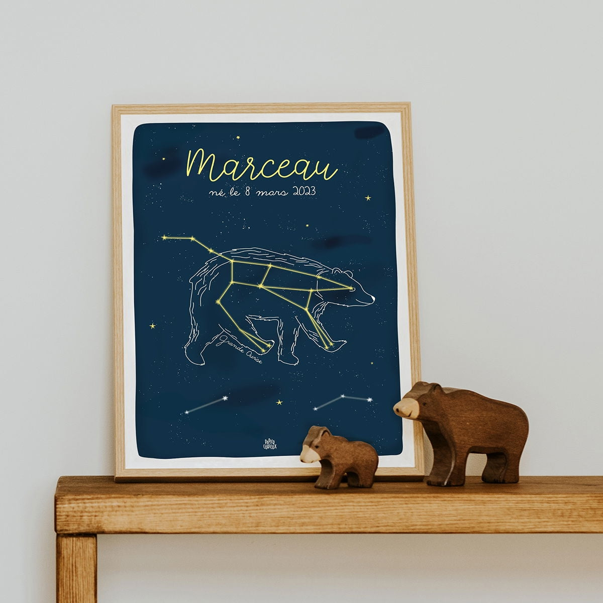 Affiche personnalisée constellations Papier Curieux