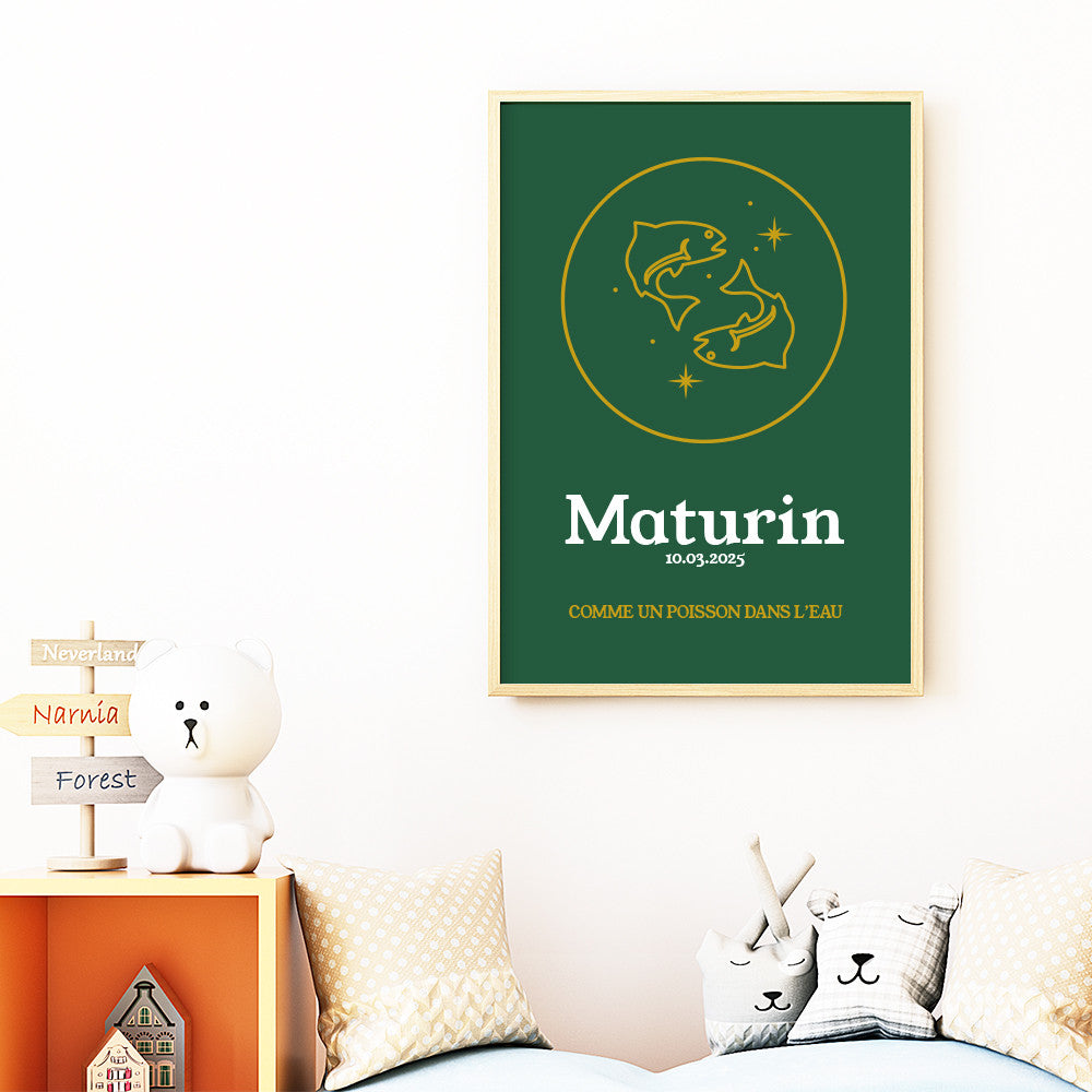 Affiche Signe Astrologique à Personnaliser - Affiche Personnalisée