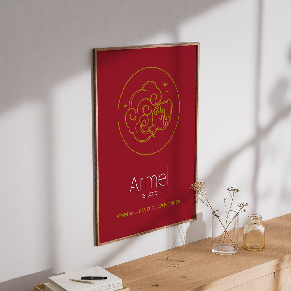 Affiche Signe Astrologique à Personnaliser - Affiche Personnalisée