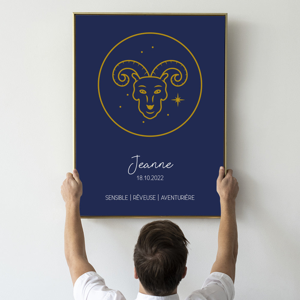 Affiche Signe Astrologique à Personnaliser - Affiche Personnalisée