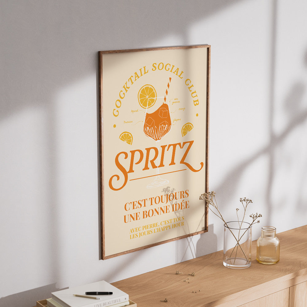Affiche Spritz à Personnaliser Sans - Affiche Personnalisée