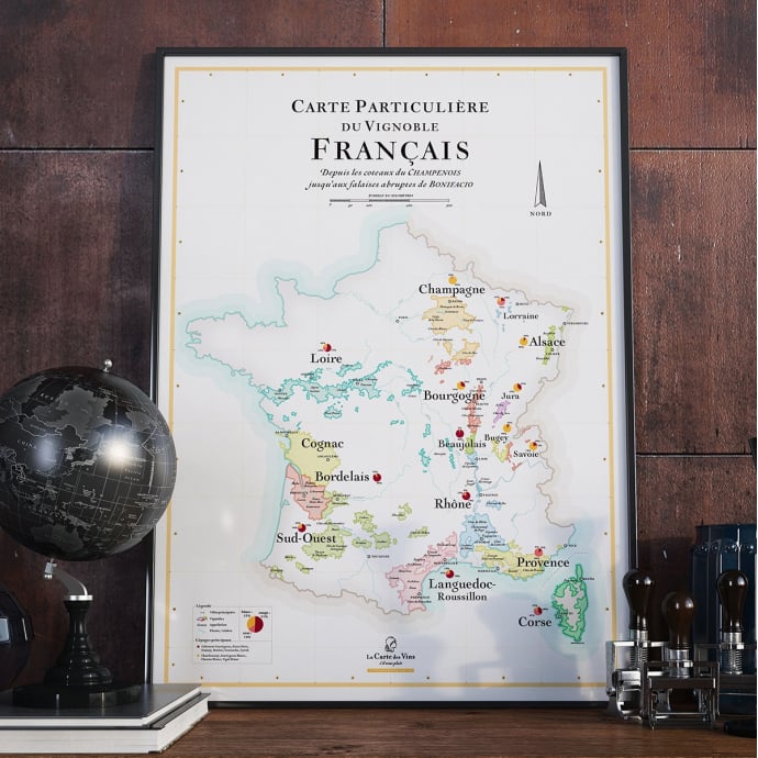 Affiches Carte des Vins Français