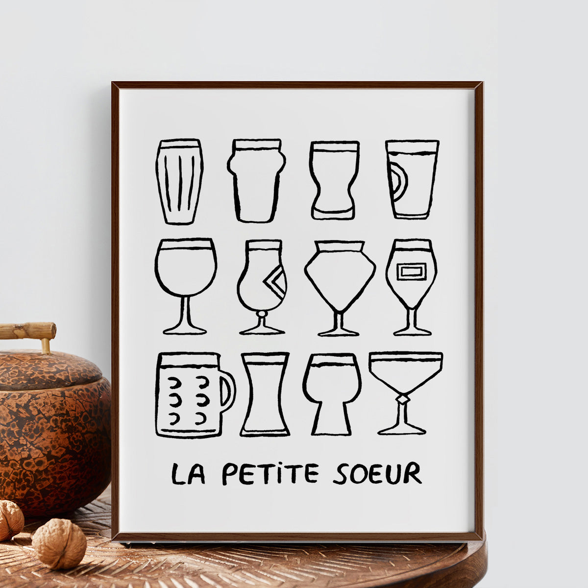 Affiches illustrées bière Affiches & chips