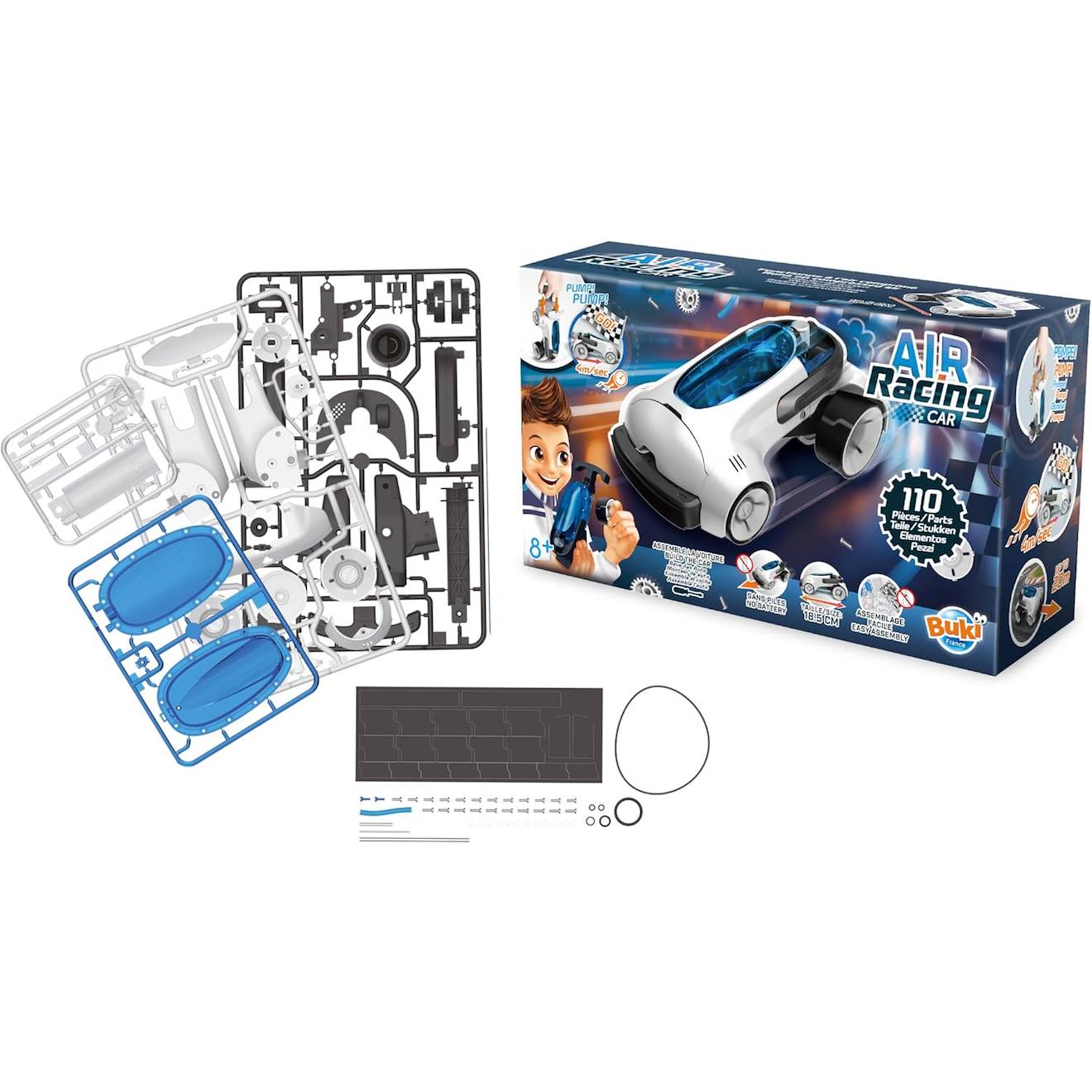 Air racing car bleu