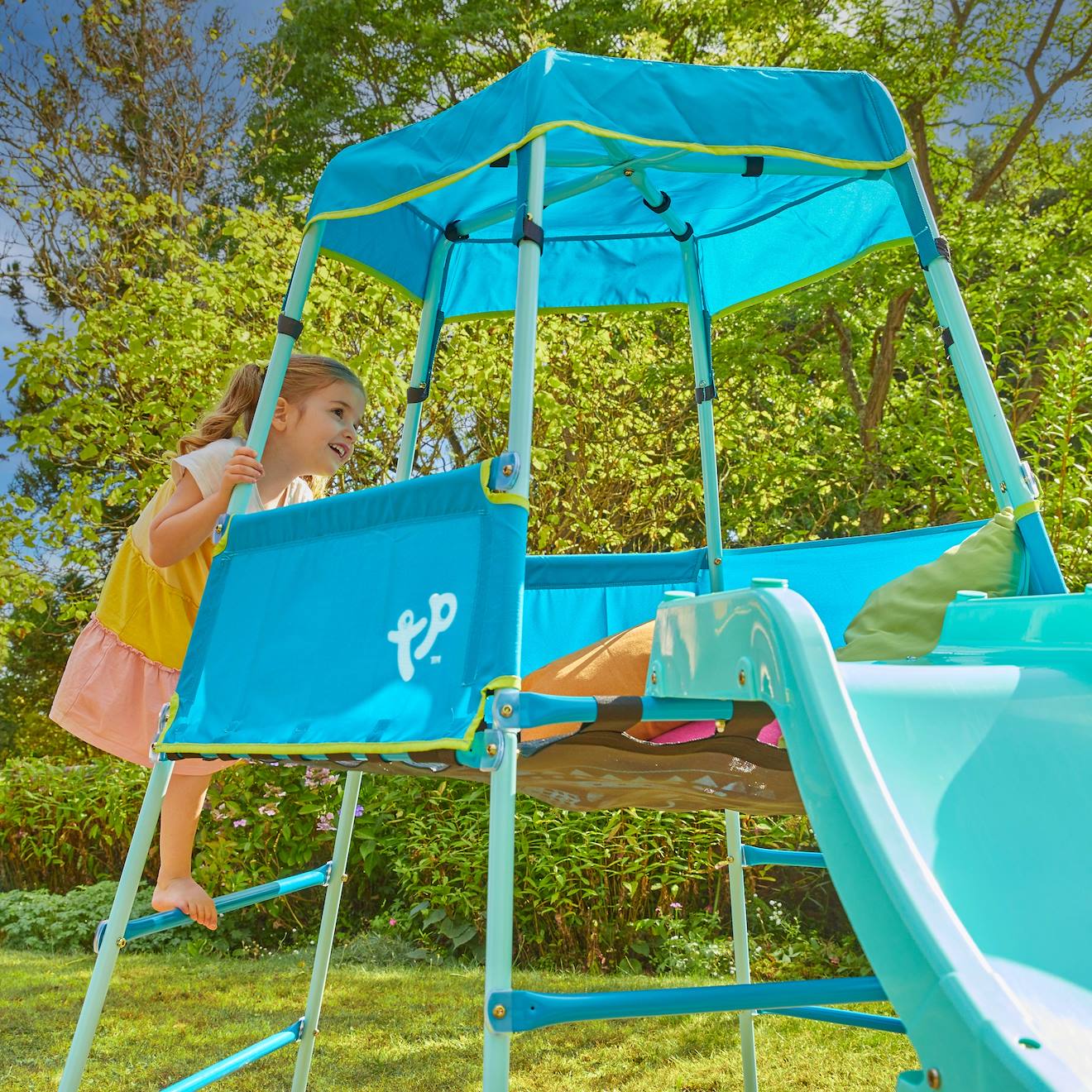 Aire de jeux évolutive aventurier métal bleu